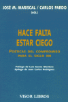 Hace falta estar ciego, de Mariscal, José | portada del libro