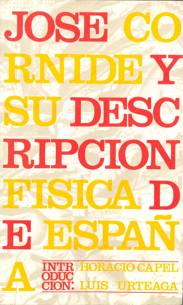 José Cornide y su descripción física de España, de Urteaga | portada del libro