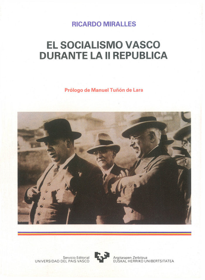 El socialismo vasco durante la Segunda República, de Miralles Palencia | portada del libro