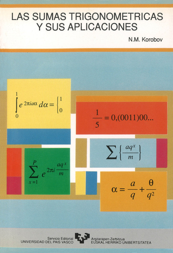 Las sumas trigonométricas y sus aplicaciones, de Kórobov, Nikolai Mijáilovich | portada del libro