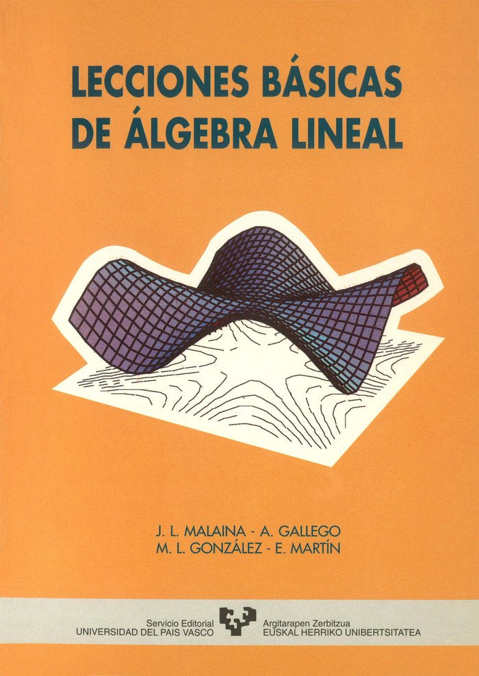 Lecciones básicas de álgebra lineal, de Malaina Ríos, José Luis | portada del libro