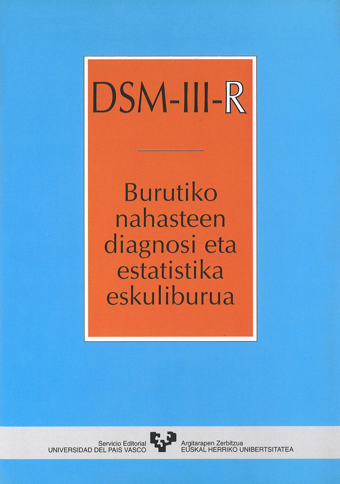 DSM-III-R. Burutiko nahasteen diagnosi eta estatistika eskuliburua, de Varios autores | portada del libro