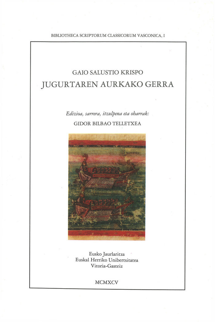 Jugurtaren aurkako gerra, de Bilbao Telletxea, Gidor | portada del libro