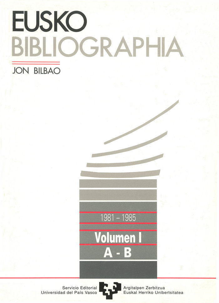 Eusko bibliographia (1981-1985). Vol. 1 (A-B), de Bilbao, Jon | portada del libro