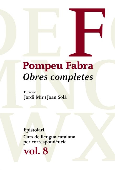 Obres Completes de Pompeu Fabra, 8, de Pompeu Fabra | portada del libro