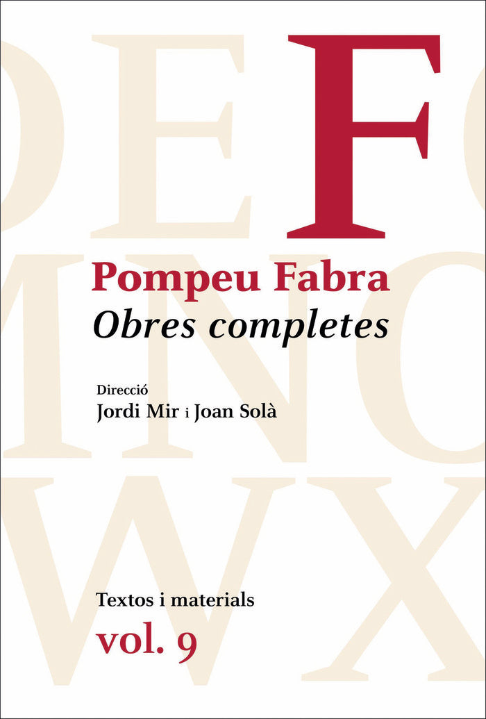 Obres Completes Pompeu Fabra, 9, de Pompeu Fabra | portada del libro
