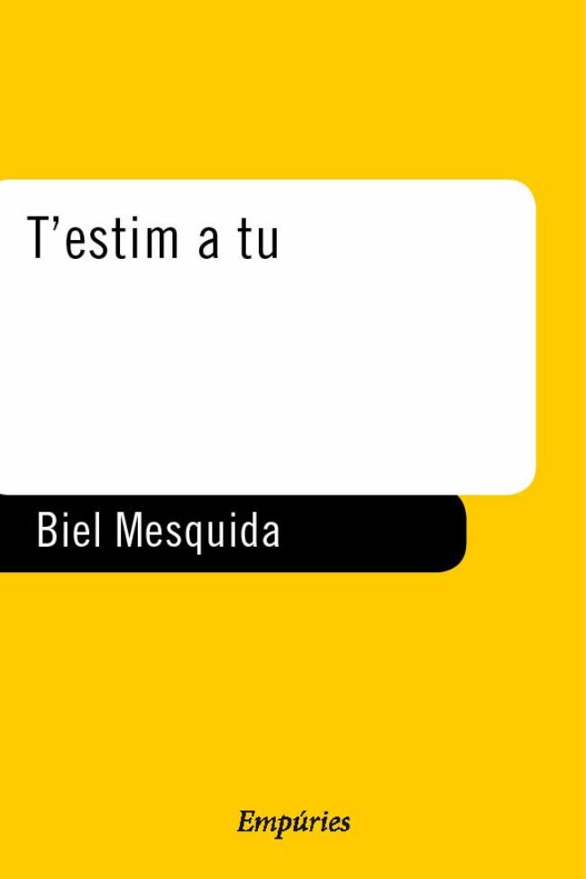 T'estim a tu, de Mesquida Amengual | portada del libro