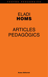 Articles Pedagògics, de Homs | portada del libro