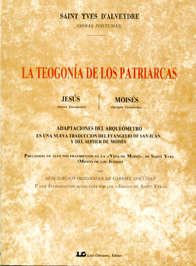 Teogonía de los Patriarcas, de D'Alveydre | portada del libro