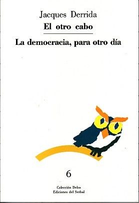 El otro cabo, de Derrida | portada del libro