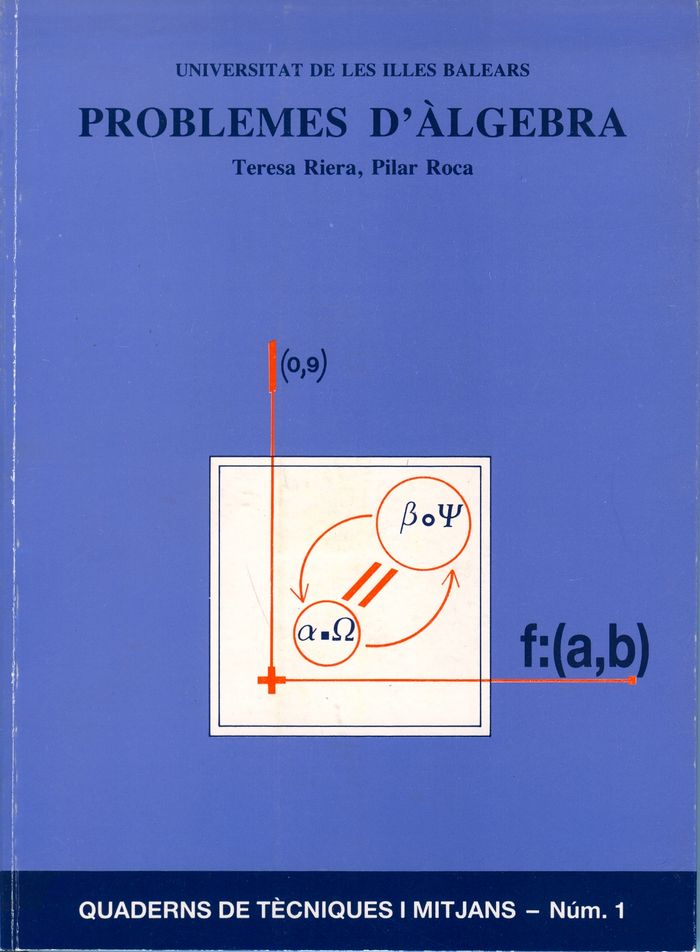 Problemes dÆàlgebra, de RIERA MADURELL | portada del libro