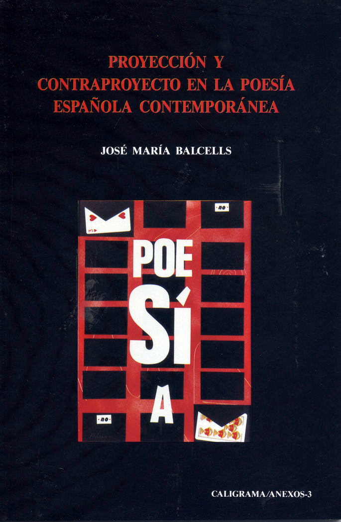 Proyección y contraproyecto en la poes¡a española contemporánea, de BALCELLS DOMENECH | portada del libro