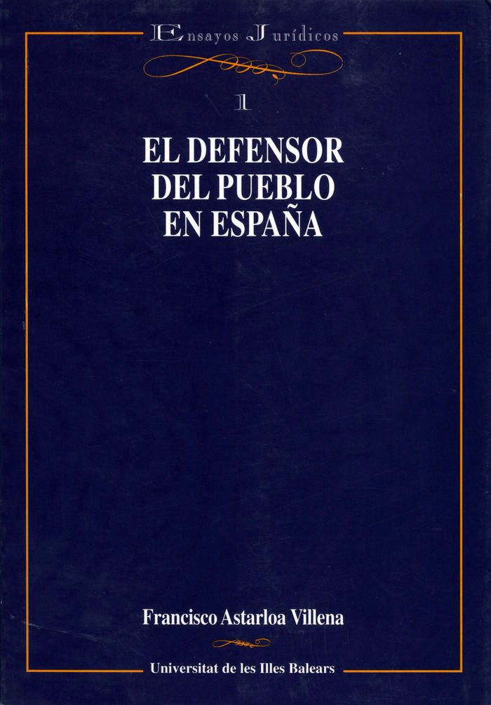 El defensor del pueblo en España, de ASTARLOA VILLENA | portada del libro