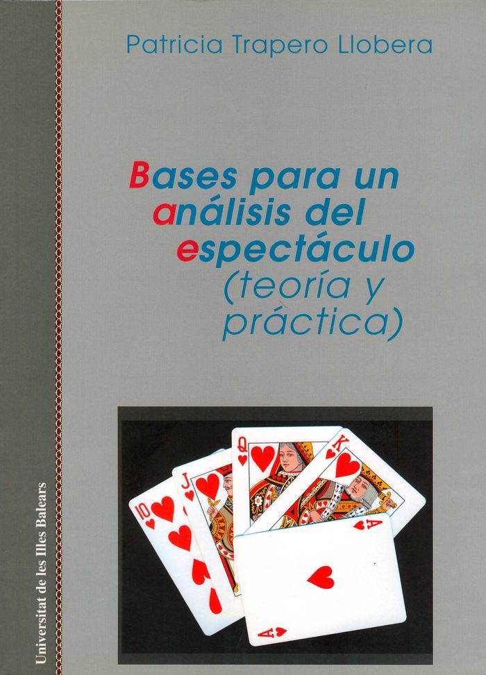 Bases para un análisis del espectáculo (Teor¡a y práctica), de TRAPERO LLOBERA | portada del libro