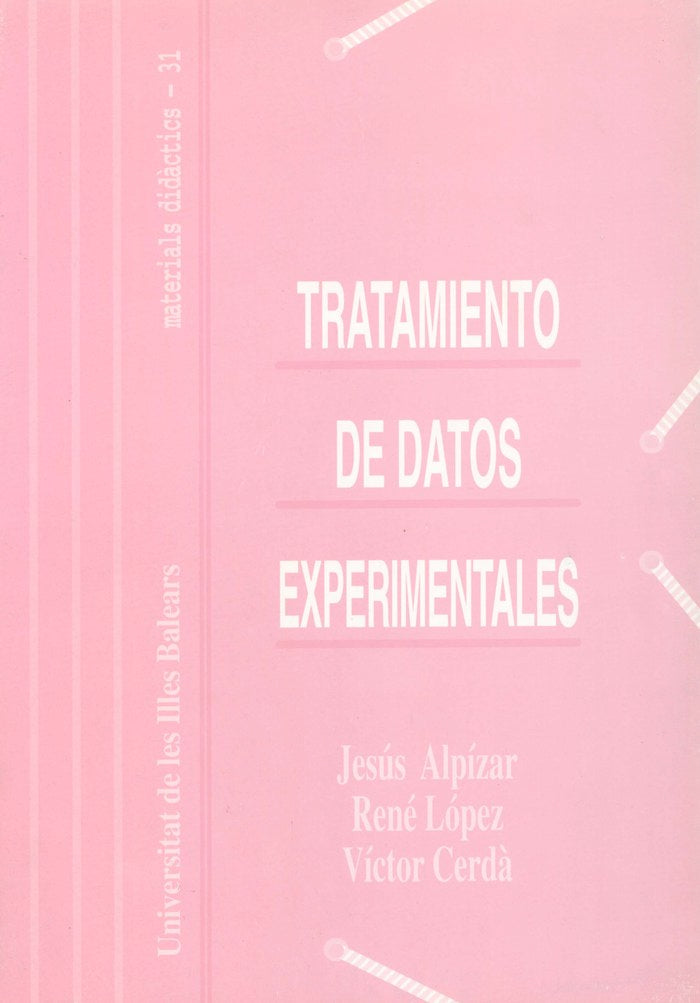 Tratamiento de datos experimentales, de ALPIZAR | portada del libro