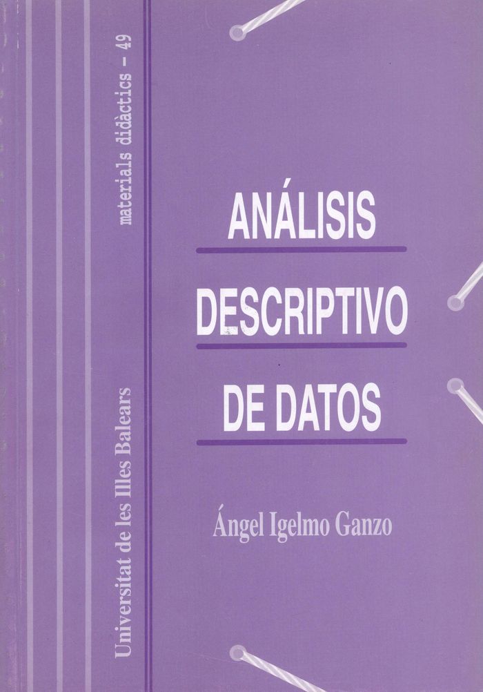 ANALISIS DESCRIPTIVO DE DATOS, de IGELMO GANZO | portada del libro