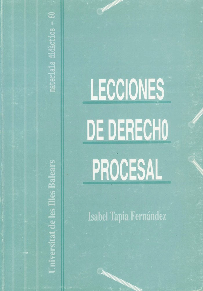 LECCIONES DE DERECHO PROCESAL, INTRODUCCION, de TAPIA FERNANDEZ | portada del libro