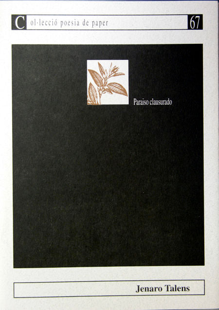 Paraiso clausurado, de Talens | portada del libro