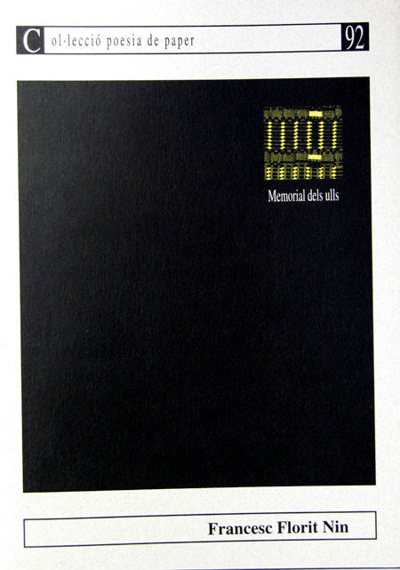 Memorial dels ulls, de Florit Nin | portada del libro