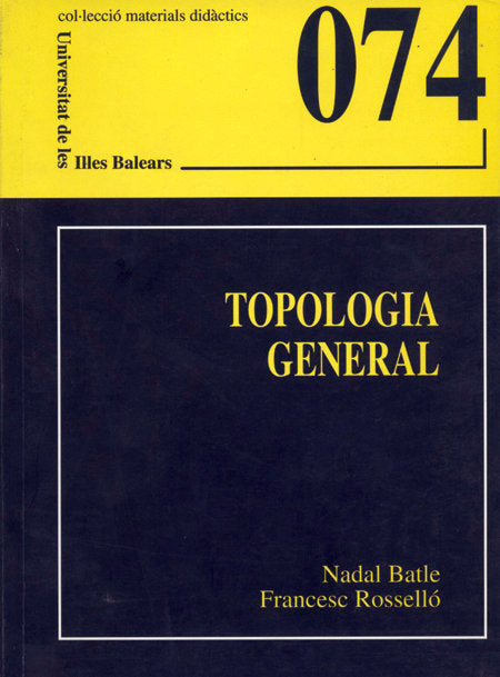 TOPOLOGIA GENERAL, de BATLE NICOLAU | portada del libro