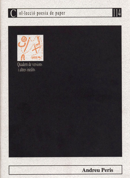 Quadern de versions i altres inèdits, de Peris | portada del libro