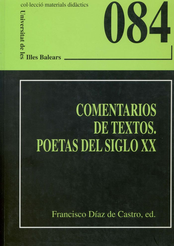 Comentarios de textos. Poetas del siglo XX, de CELMA VALERO | portada del libro