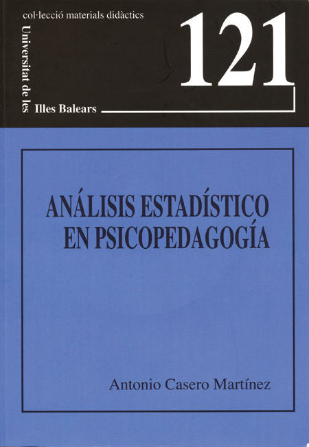Análisis estadístico en psicopedagogía, de Casero Martínez | portada del libro