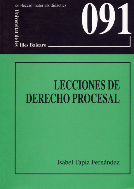 LECCIONES DE DERECHO PROCESAL, 1 CURSO FACULTAD DE DERECHO, de TAPIA FERNANDEZ | portada del libro