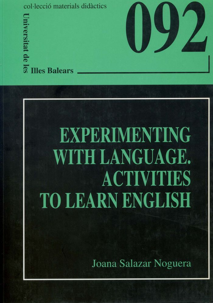 EXPERIMENTING WITH LANGUAGE, de SALAZAR NOGUERA | portada del libro