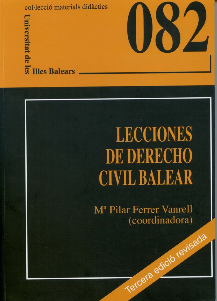 Lecciones de derecho civil balear, de COCA PAYERAS | portada del libro