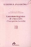 Comentario lingüistico de textos orales I (m), de Cortés Rodríguez, Luis | portada del libro