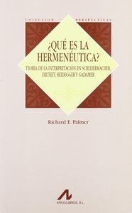 ¿Qué es la hermenéutica?, de Palmer, Richard E. | portada del libro