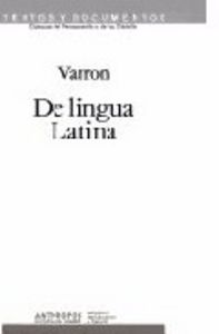 DE LINGUA LATINA, de VARRON | portada del libro
