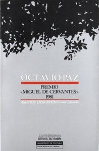 OCTAVIO PAZ PREMIO MIGUEL CERVANTES 1981, de AA.VV. | portada del libro