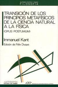 TRANSICION PRINC METAFISICOS, de KANT IMMANUEL | portada del libro