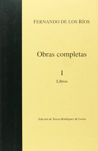 OBRAS COMPLETAS VOL I, de DE LOS RIOS FERNANDO | portada del libro