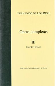 OBRAS COMPLETAS VOL III, de RIOS | portada del libro