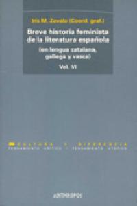 VI.Breve historia feminista de la literatura española (en lengua catalana, gallega y vasca), de ZAVALA | portada del libro