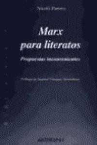 Marx para literatos, de PASERO | portada del libro