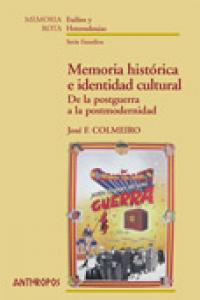 Memoria histórica e identidad cultural, de COLMEIRO | portada del libro