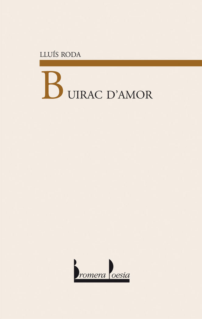 Buirac d'amor, de Roda Balaguer | portada del libro