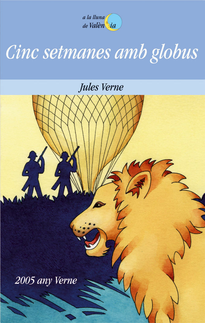 Cinc setmanes amb globus, de Jules Verne | portada del libro