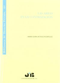 Las arras en la contratación., de Afonso Rodríguez, María Elvira | portada del libro