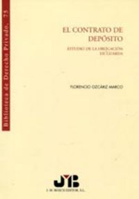 El contrato de depósito., de F. OZCARIZ MARCO | portada del libro