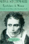 Epistolario de Weimar, de SCHOPENHAUER | portada del libro