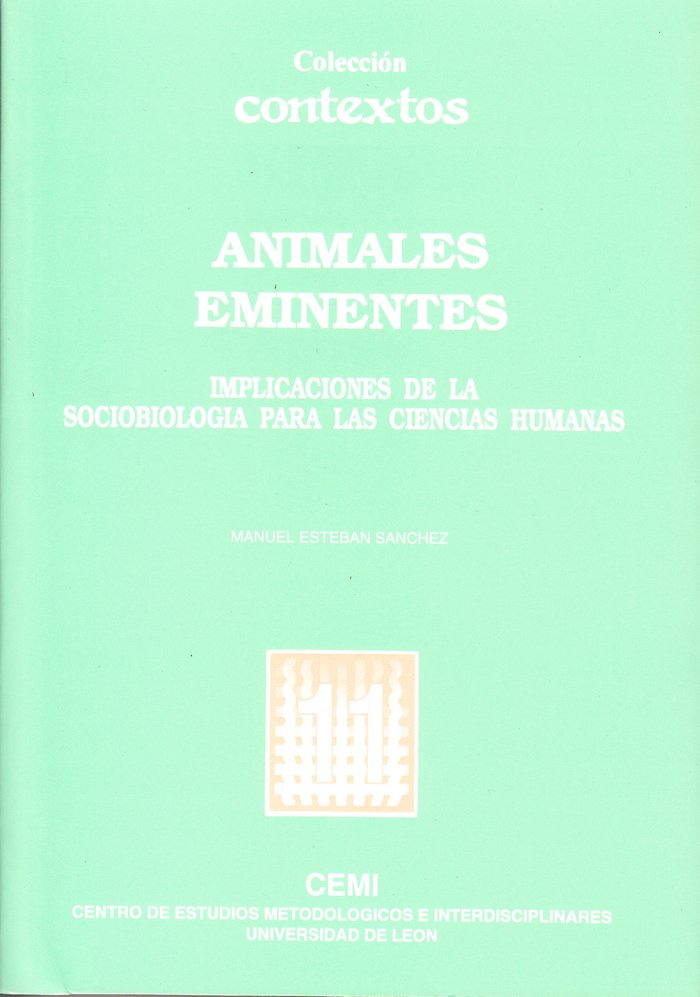 ANIMALES EMINENTES IMPLICACIONES DE LA SO, de SACHEZ, MANUEL ESTEBAN | portada del libro