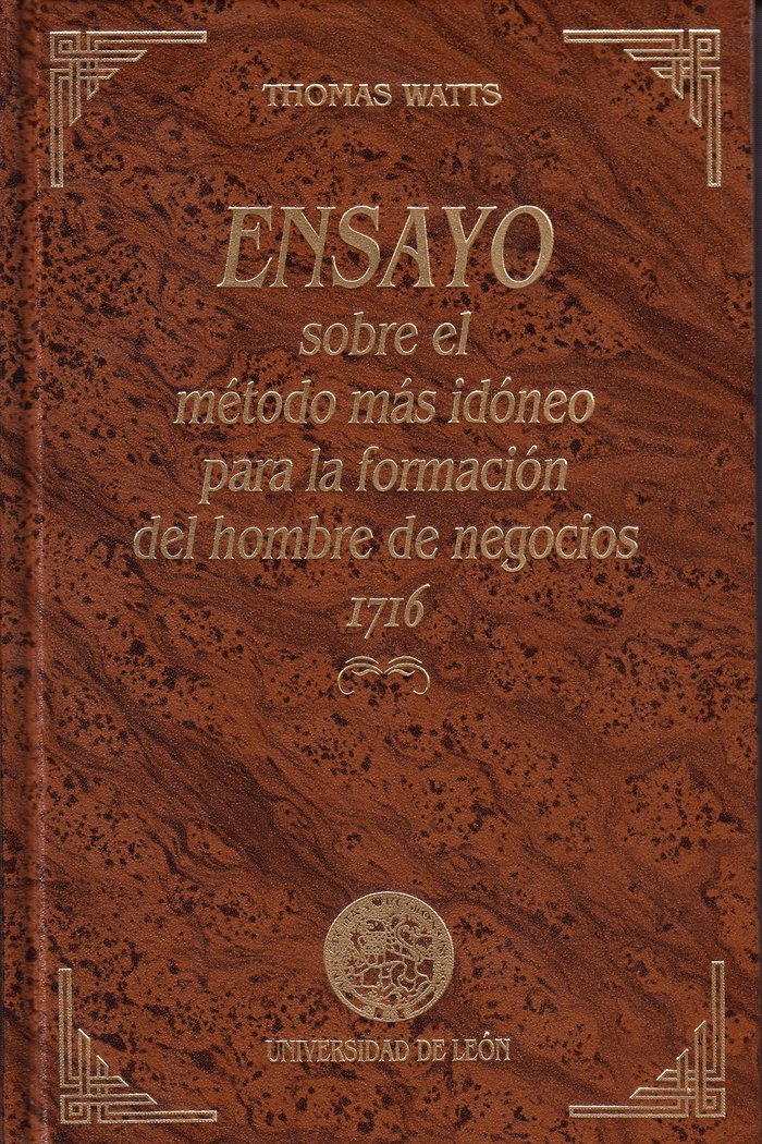 ENSAYO SOBRE EL METODO MAS IDONEO PARA LA FORMACION DEL HOMB, de WATTS, THOMAS | portada del libro