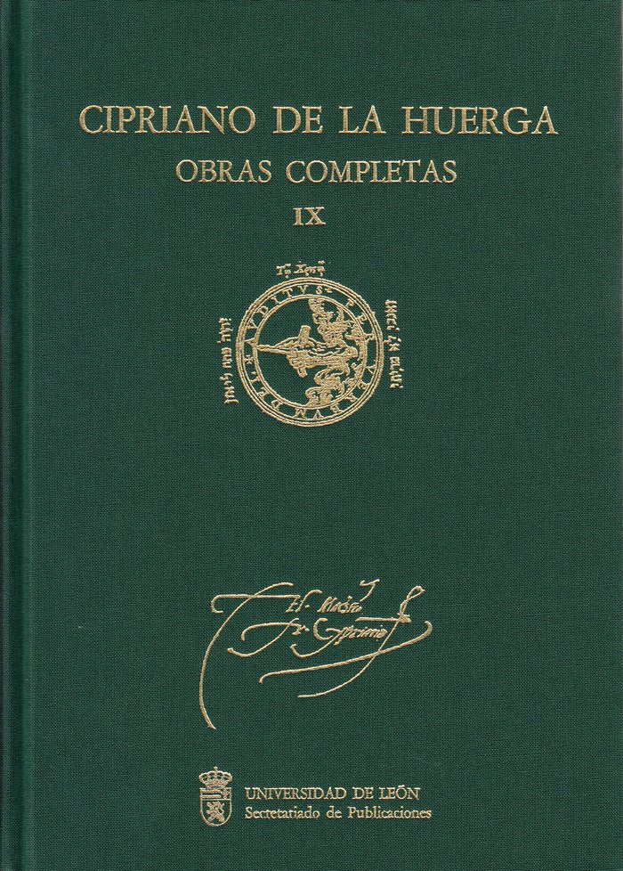 CIPRIANO DE LA HUERGA IX OBRAS COMPLETAS, de HUERGA, CIPRIANO DE LA | portada del libro