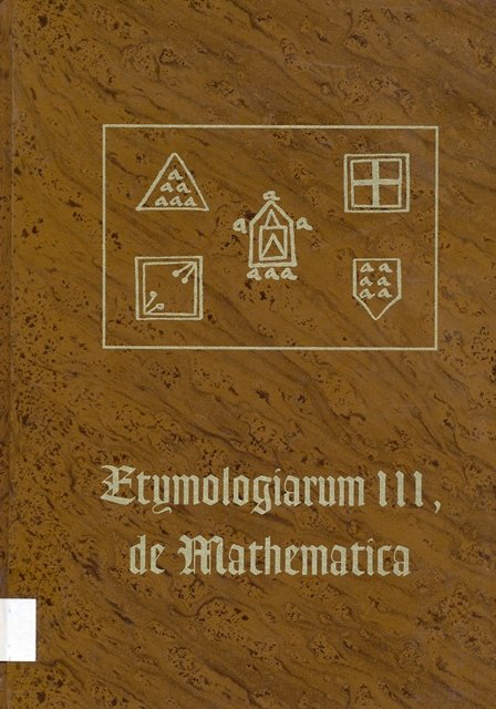 ETYMOLOGIAE, III DE MATHEMATICA, de ISIDORO, SAN | portada del libro