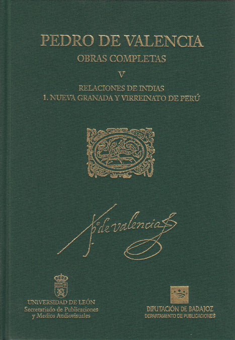 RELACIONES DE INDIAS. NUEVA GRANADA Y VIRREINATO DE PERU, de VALENCIA, PEDRO DE | portada del libro